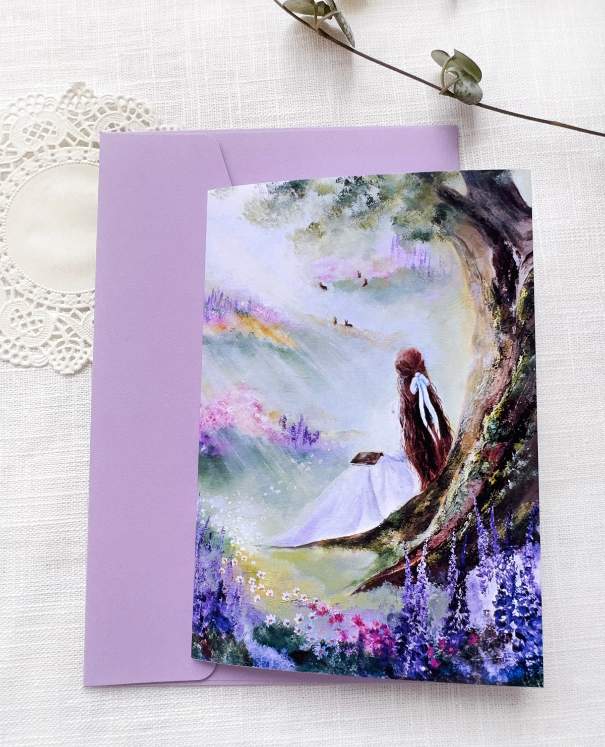 Girl in a Meadow - Greeting Cards