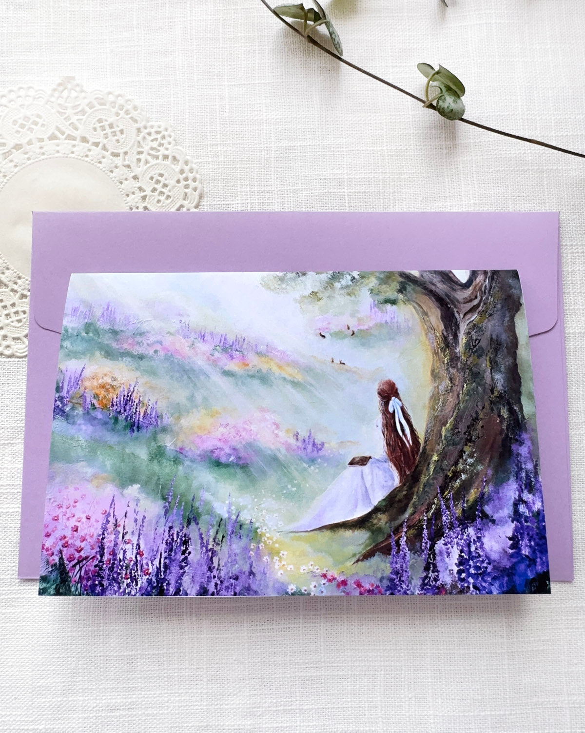 Girl in a Meadow - Greeting Cards