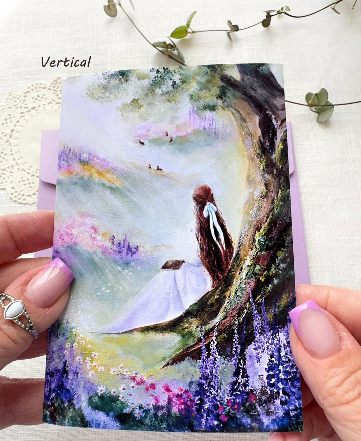 Girl in a Meadow - Greeting Cards