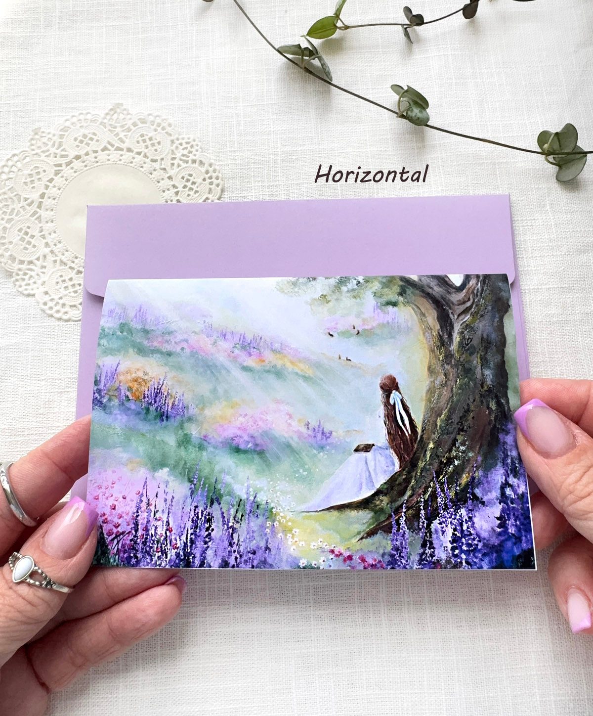 Girl in a Meadow - Greeting Cards