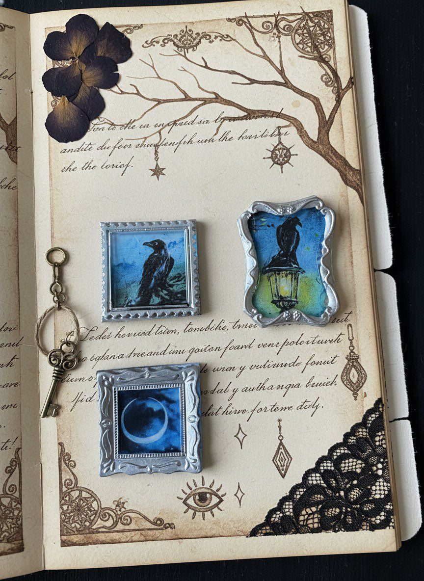 Raven's Night Wax Seals Sticker - Pack of 3