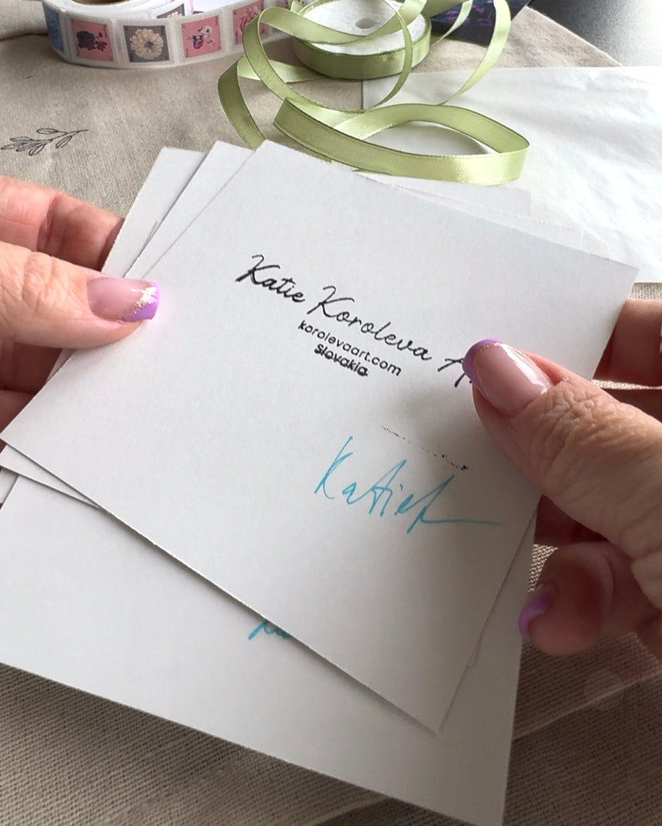 Miniature art print set of original paintings by Koroleva Art