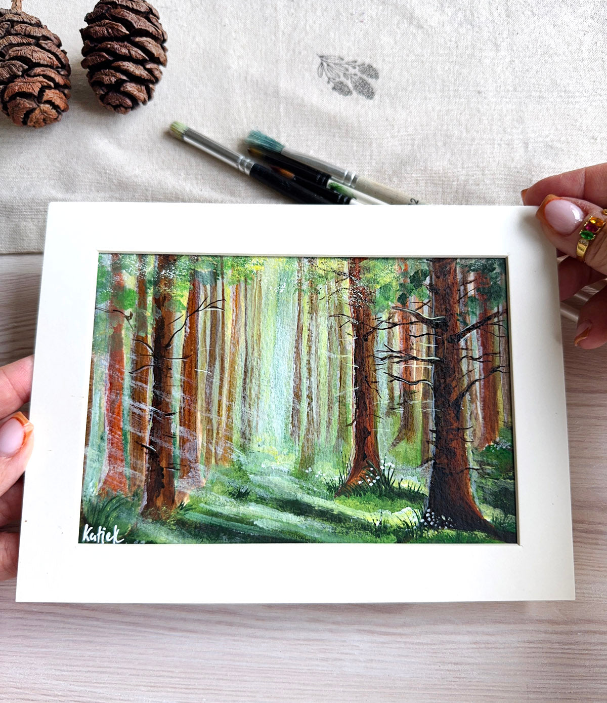 Affordable original art by KorolevaArt forest landscape