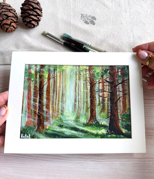 Affordable original art by KorolevaArt forest landscape