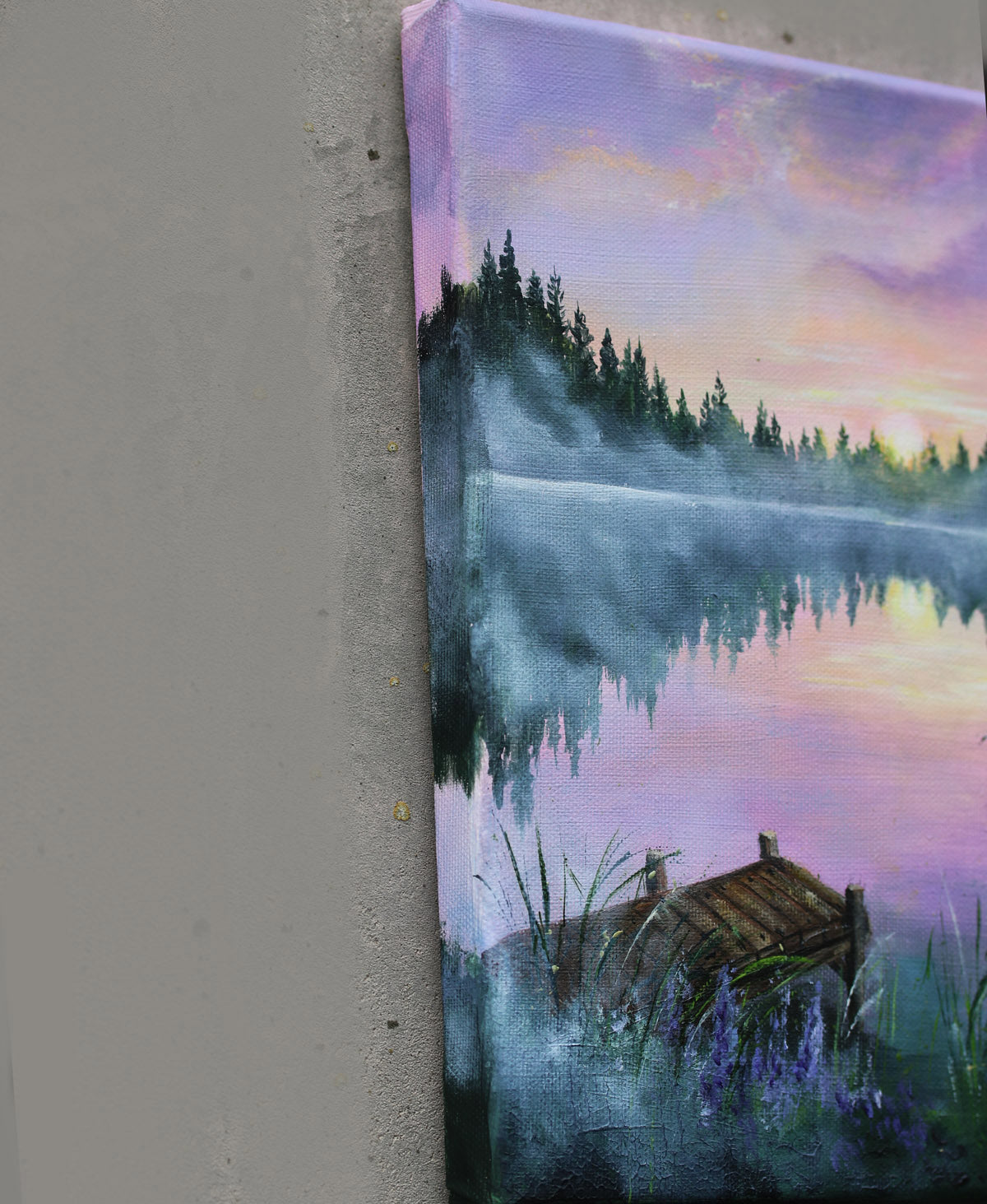 Sunset by the quiet dock