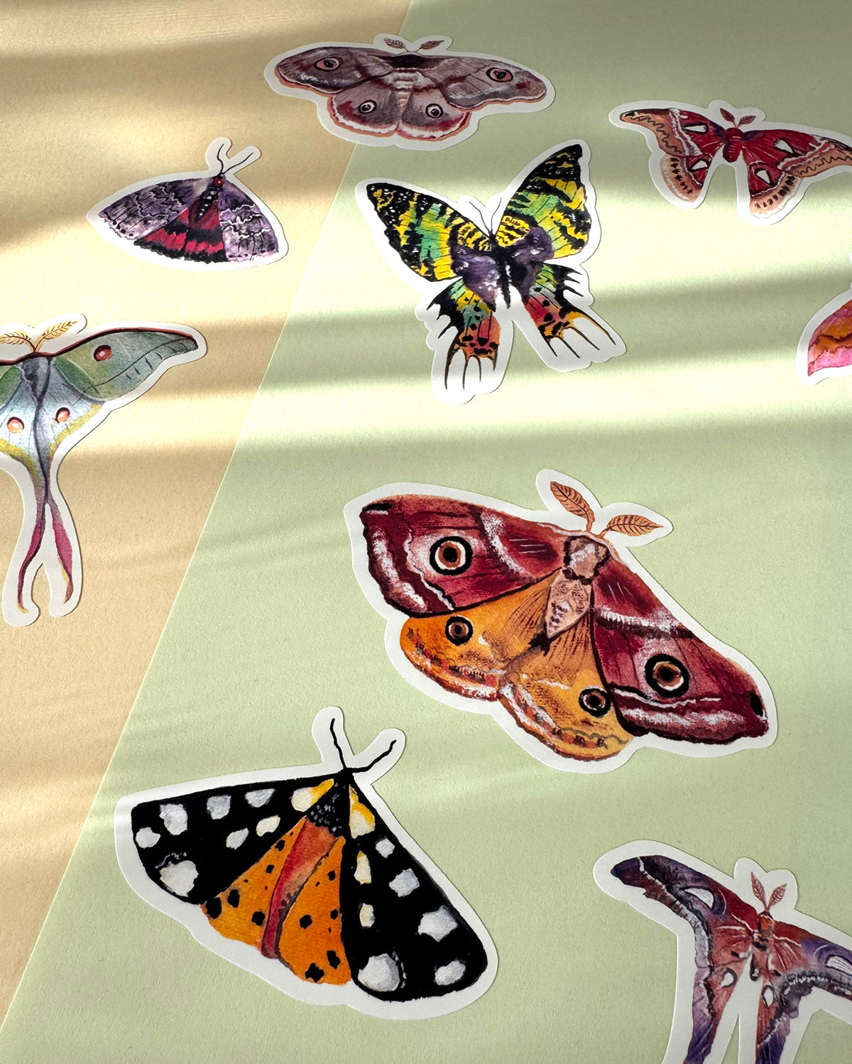 Butterfly and moth stickers for journaling