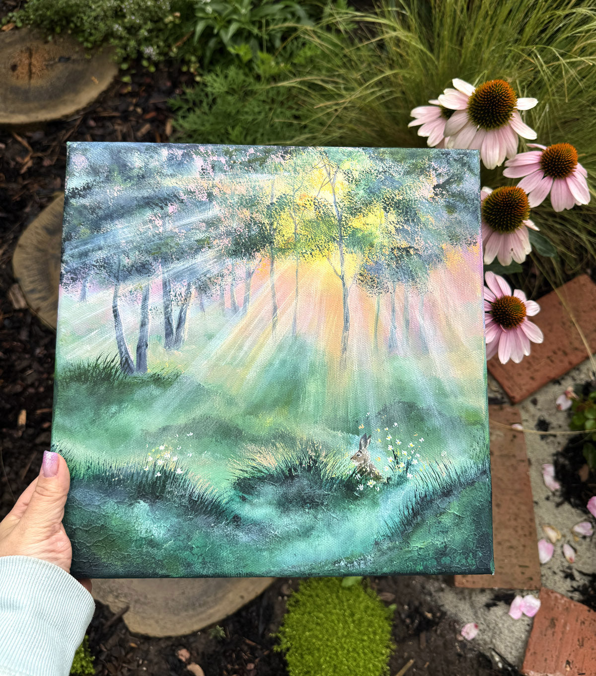 The bunny who loved sunbeams 30x30cm