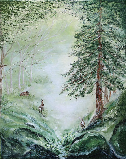 Postcard from forest friends 50x40cm