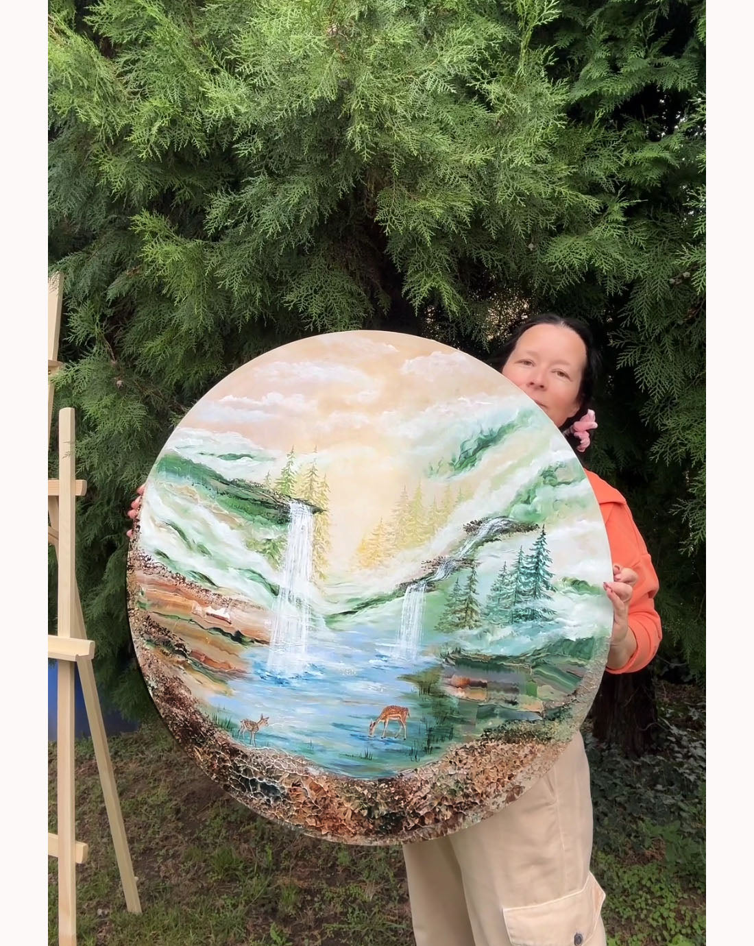 Terra (large) 80cm round canvas