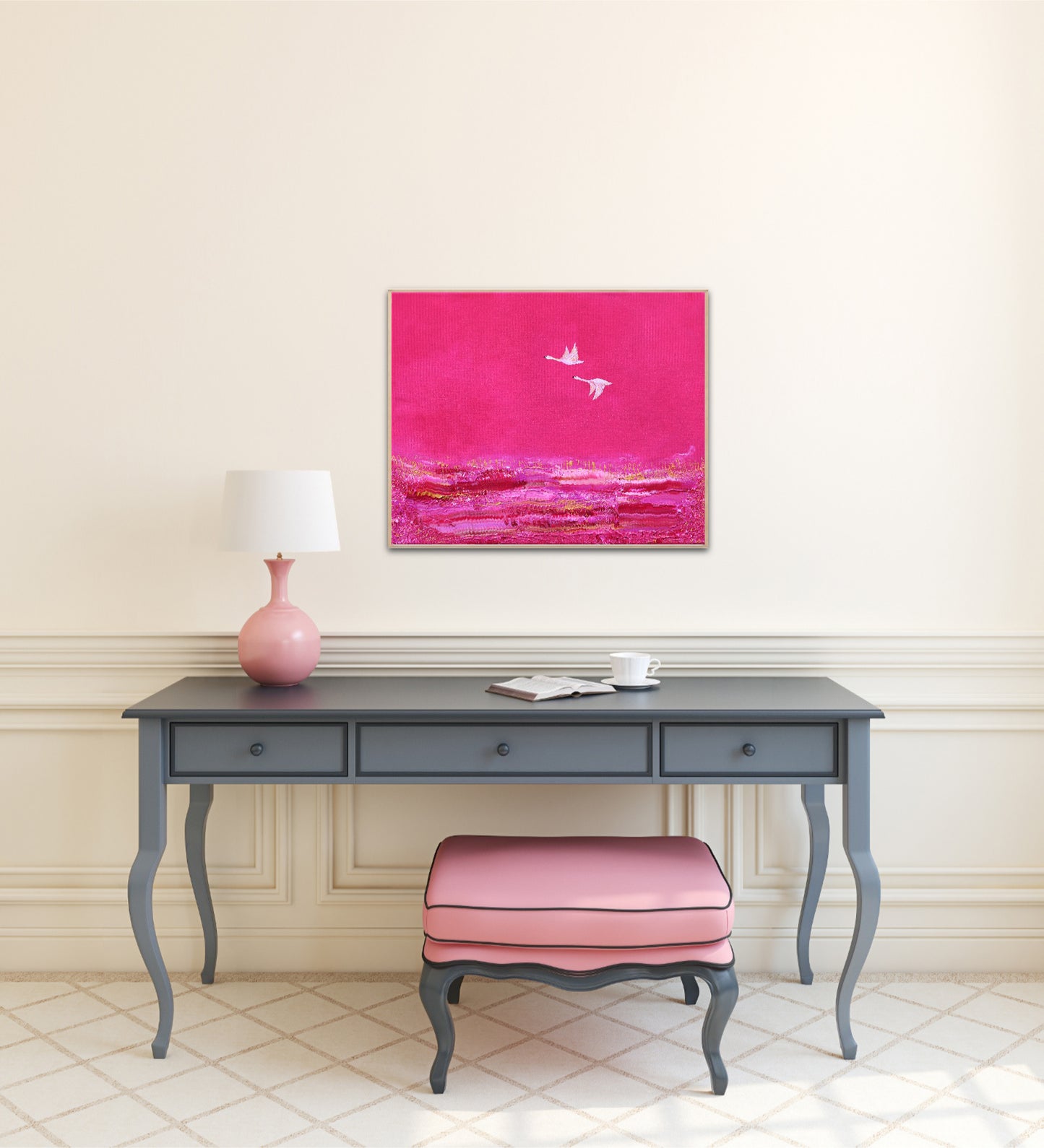 Radiant pink 50x40cm