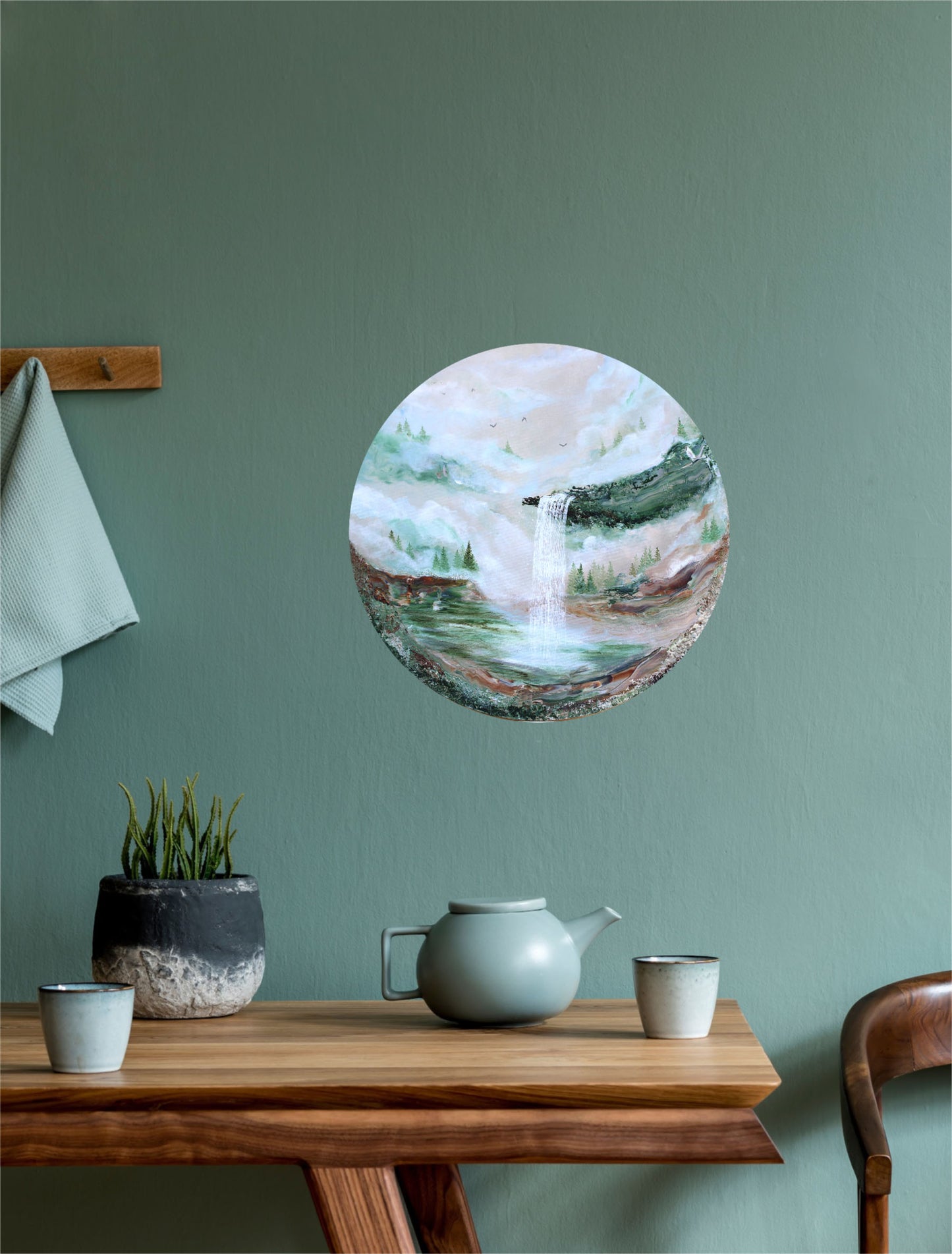 Terra (small) 40cm round canvas