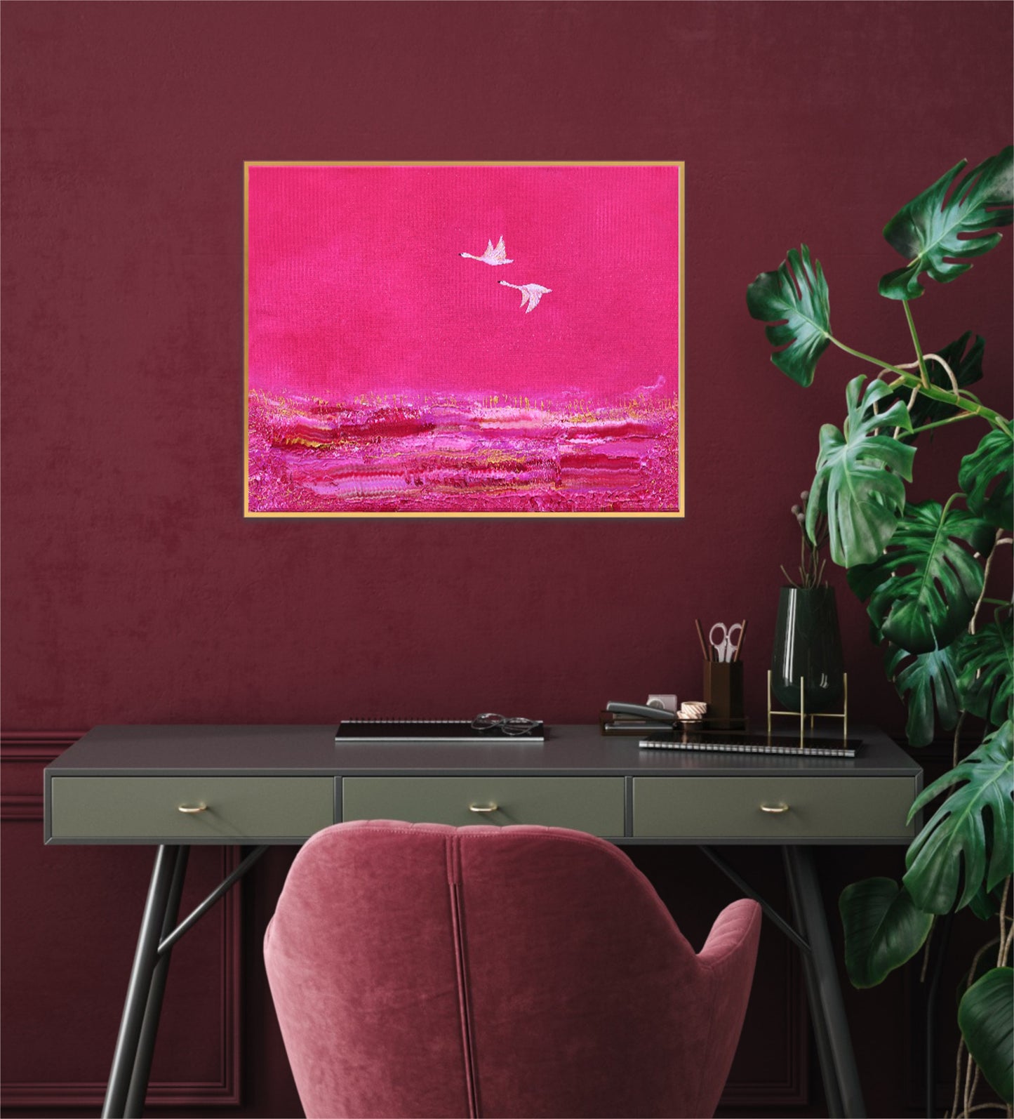 Radiant pink 50x40cm