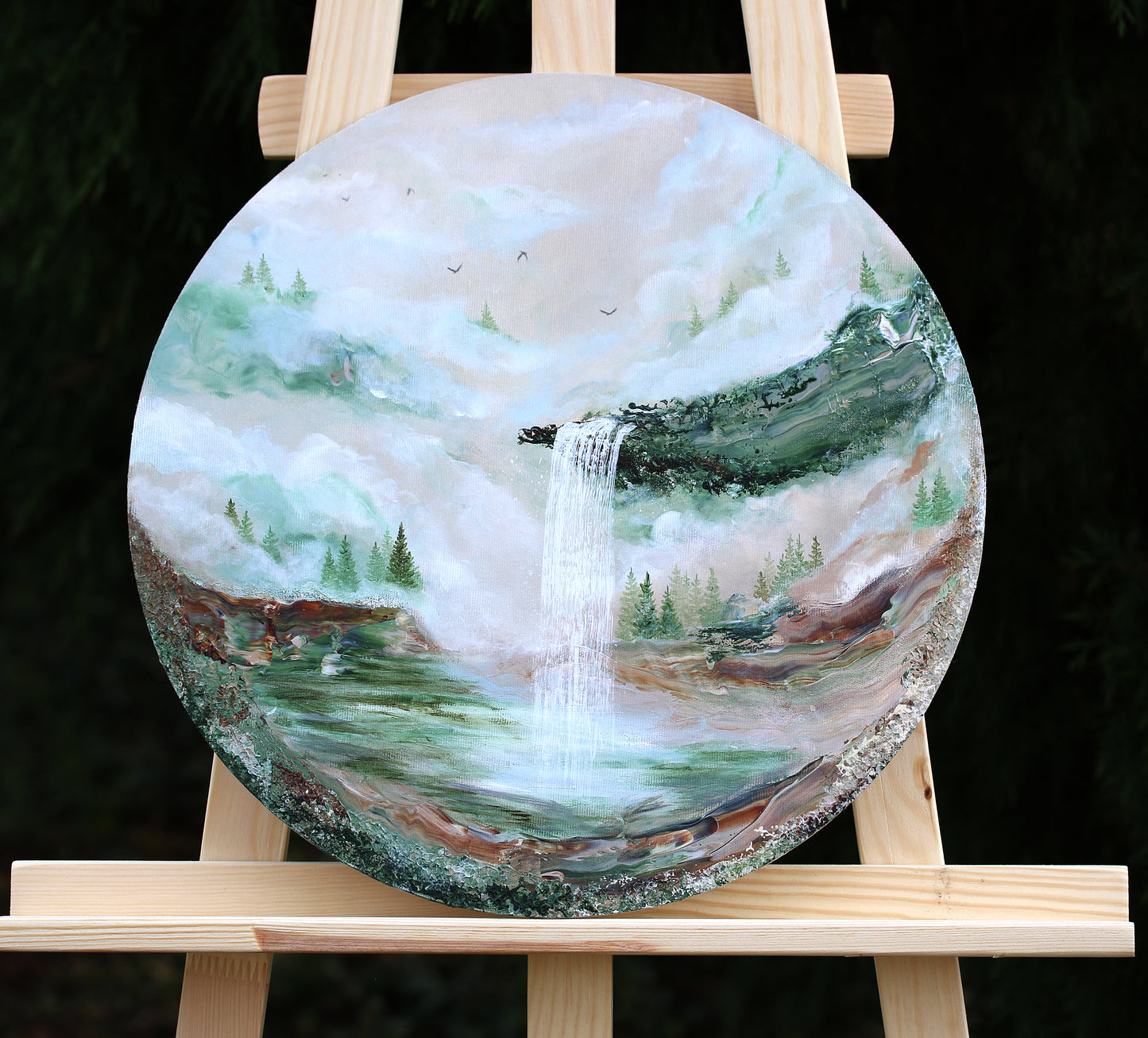 Terra (small) 40cm round canvas