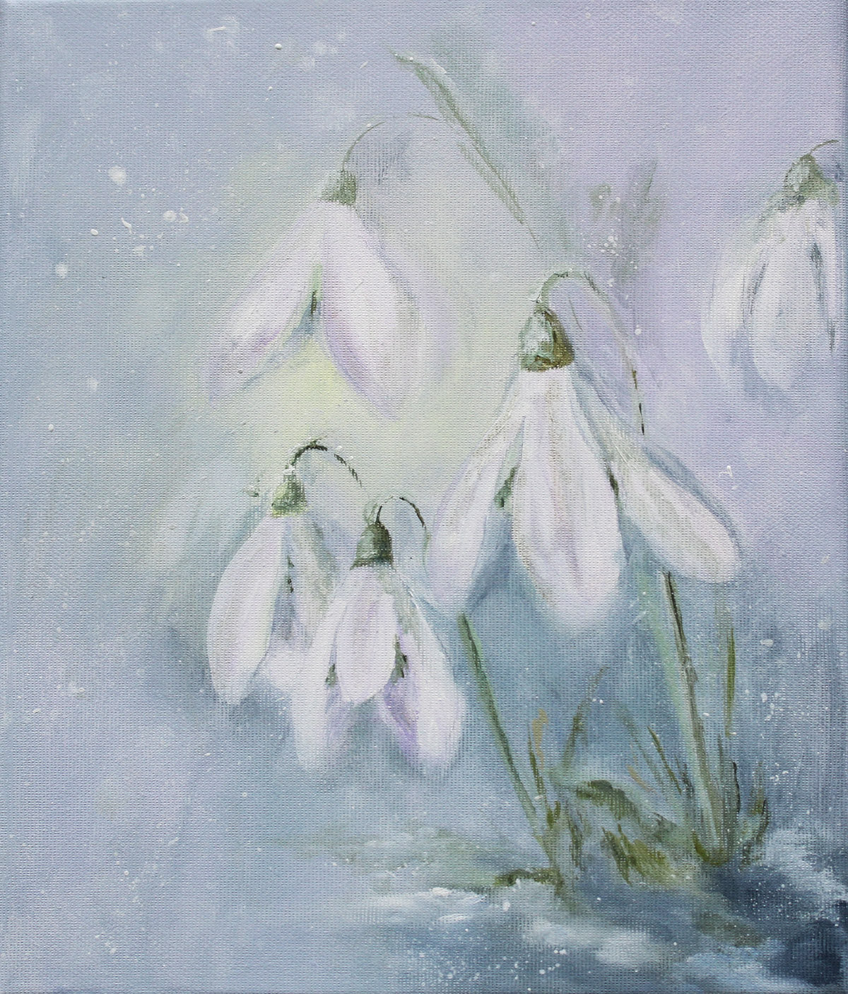 Snowdrops original painting by Katie Koroleva