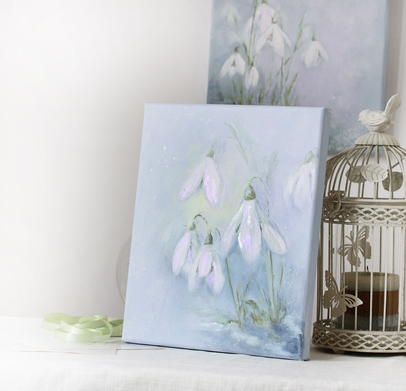 Snowdrops original painting by Katie Koroleva