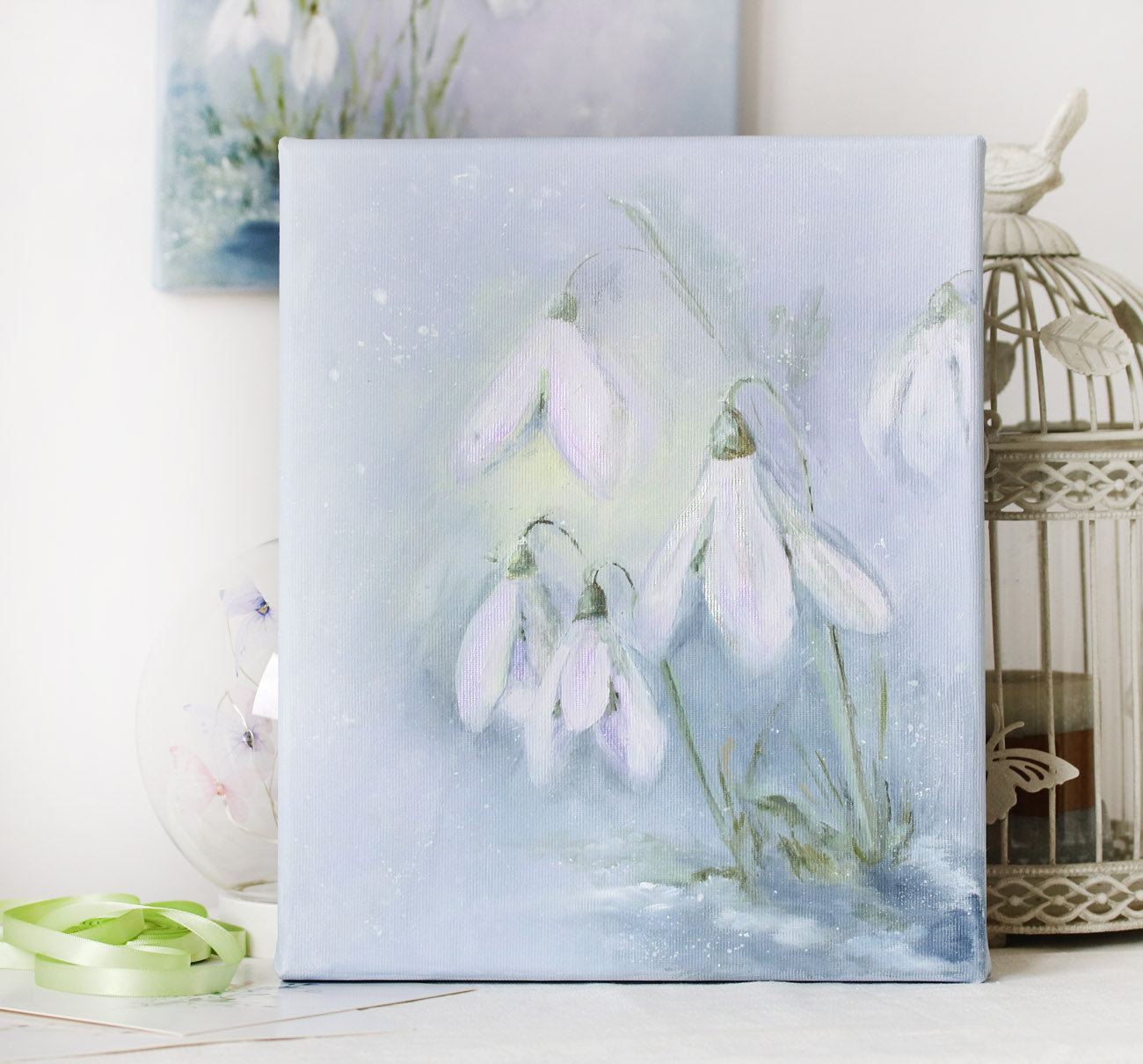 Snowdrops original painting by Katie Koroleva