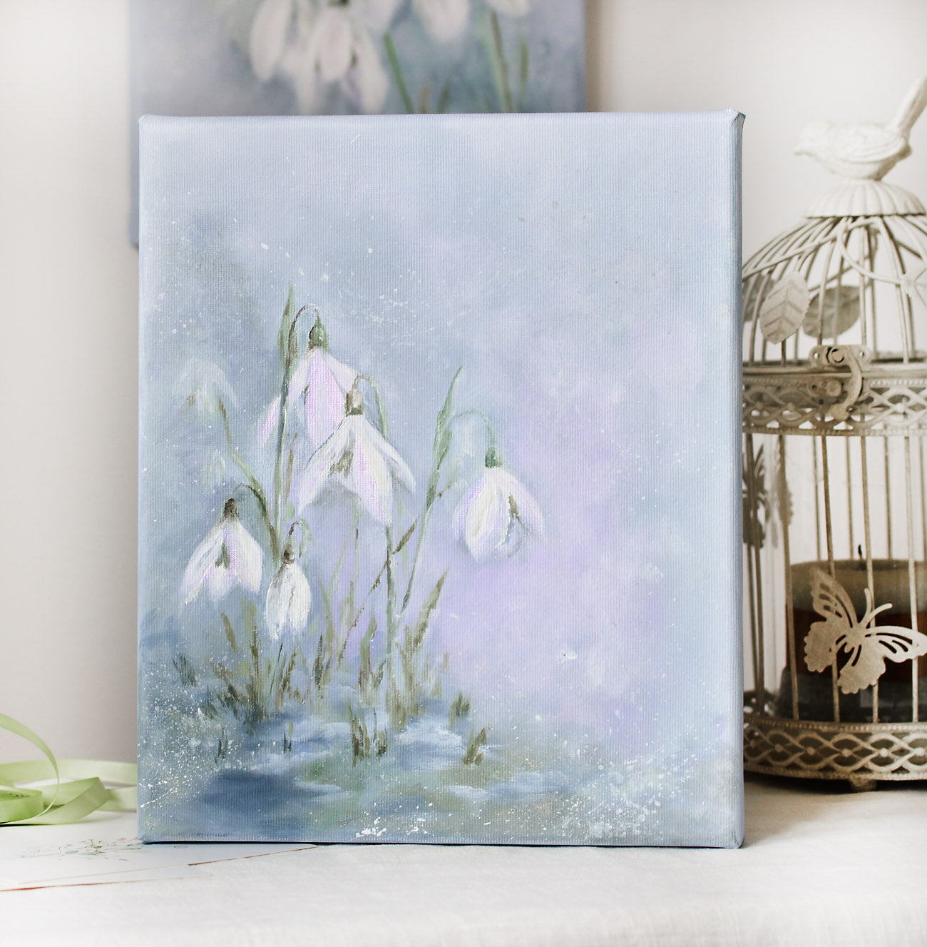 Snowdrops original painting by Katie Koroleva