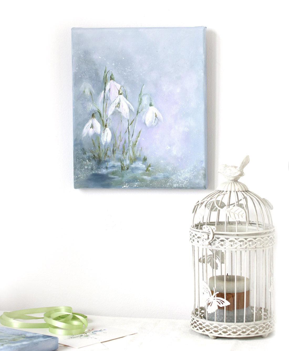 Snowdrops original painting by Katie Koroleva