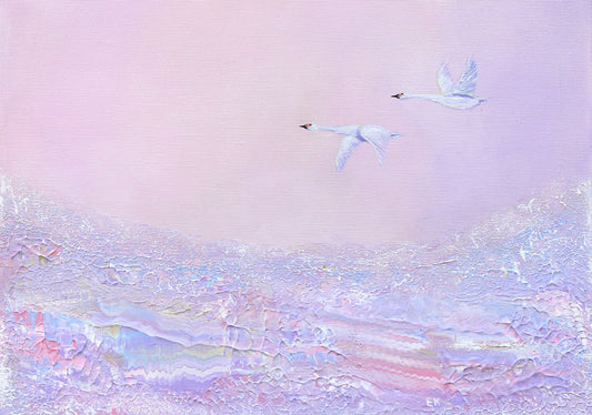 Cotton Candy Swans - Print