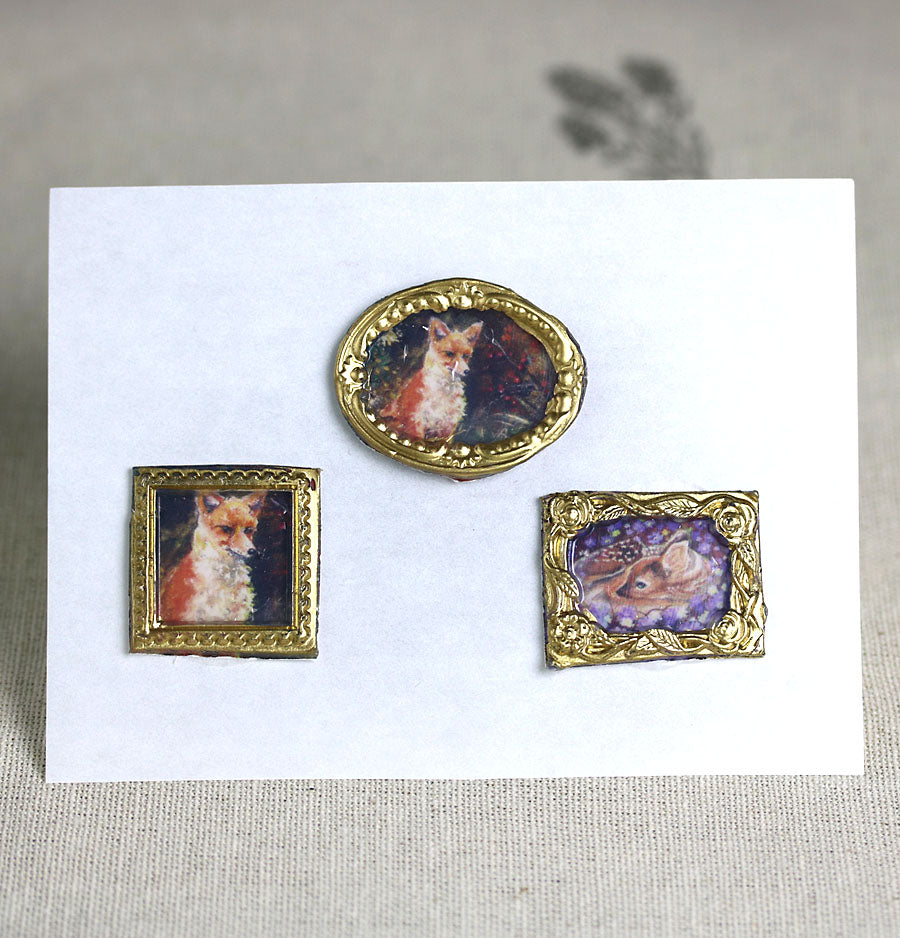 handmade wax-style art stickers miniature doll house art