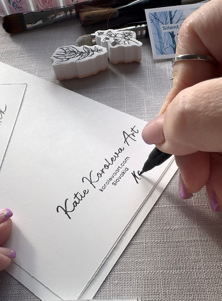 Gift set of four winter-themed fine art prints 