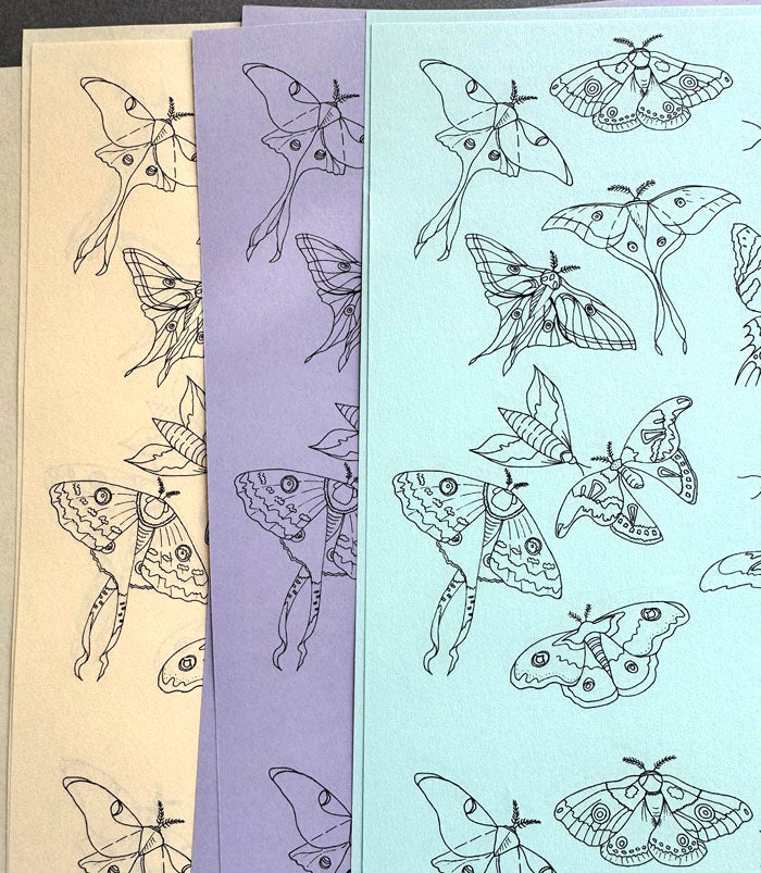 Moth Pattern - Printable Paper Design